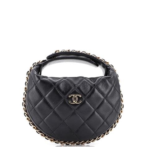 chanel chain around hobo pouch